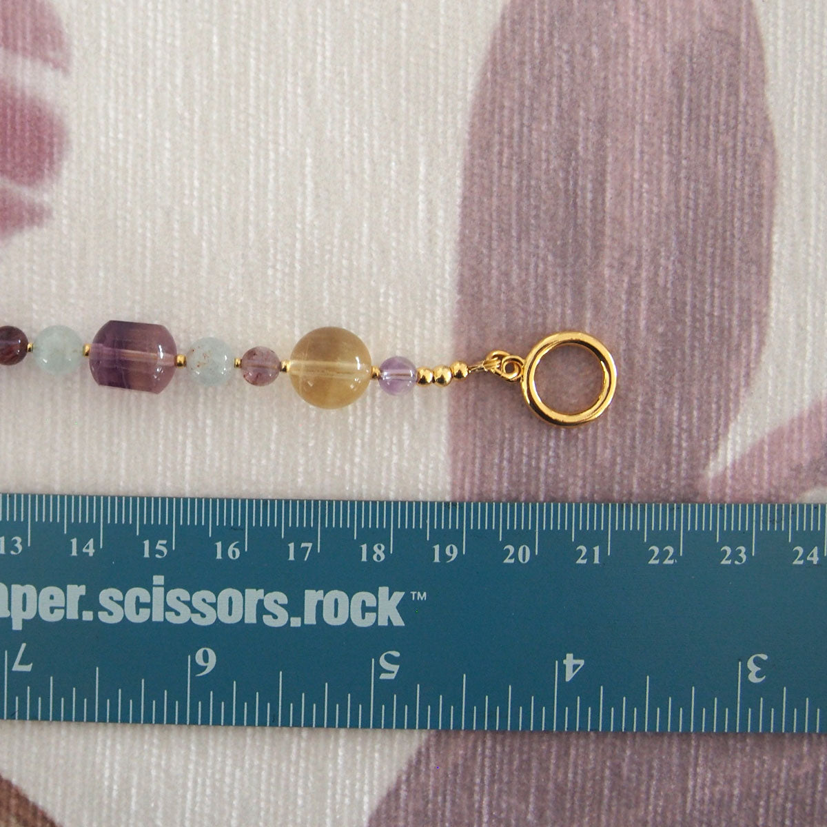 Fluorite, Beryl(light blue), Amethyst Bracelet- Dreamlike