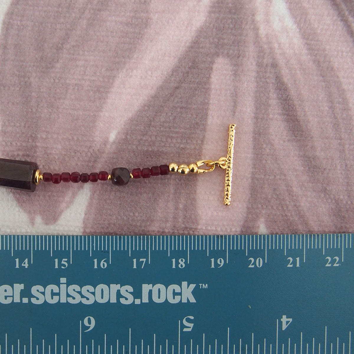 Garnet, Strawberry Quartz, Ruby(Opaque), Red Corundum(Synthetic) Bracelet- Love