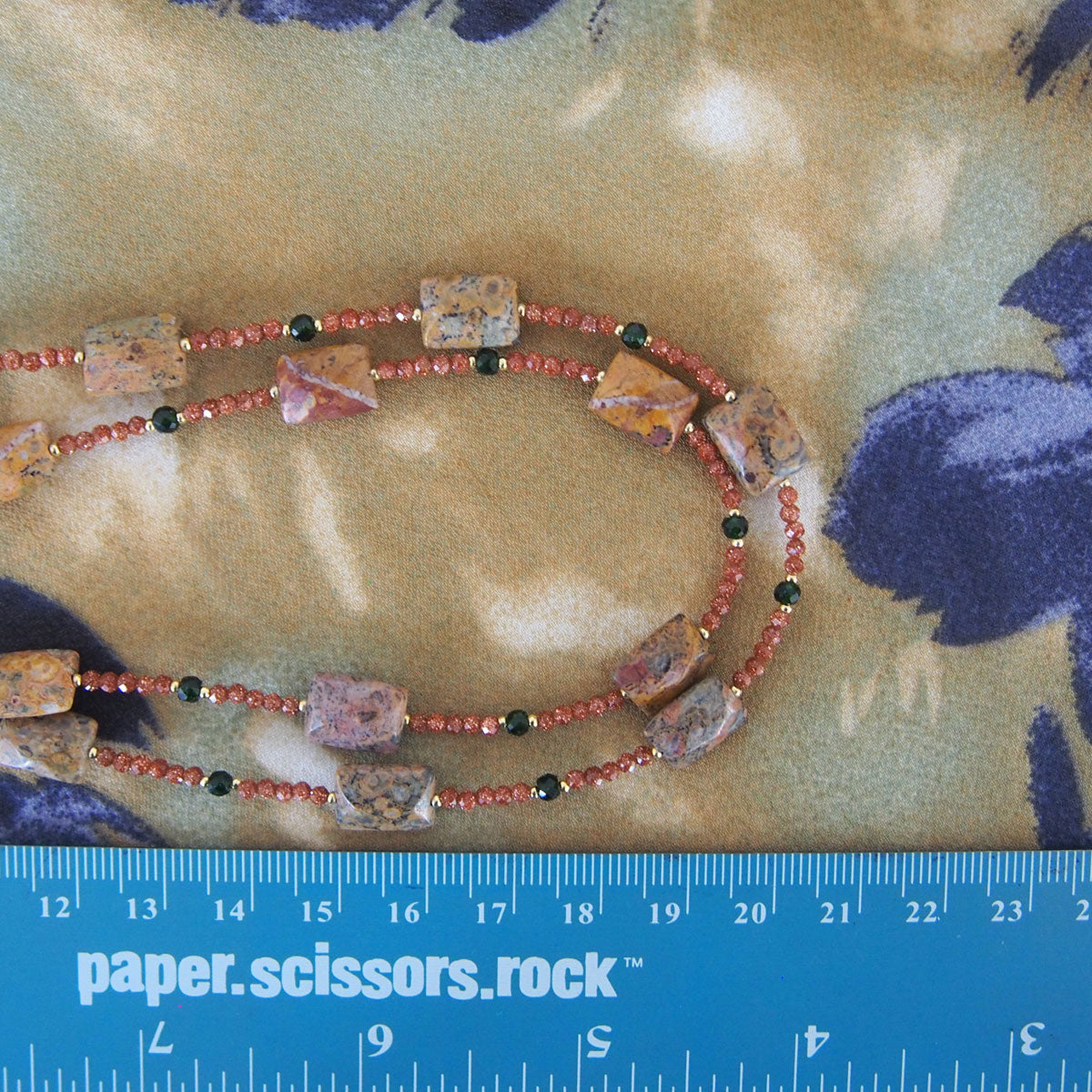 Leopardite, Goldstone Necklace- Equanimity
