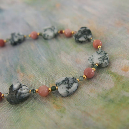 Dendrite, Alxa Agate, Agate Necklace- Mementos