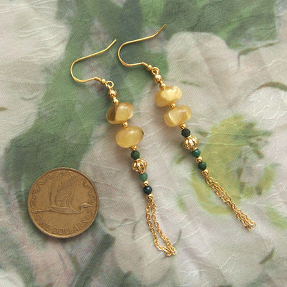 Lepidolite, Transvaal Jade Earrings- Vitality