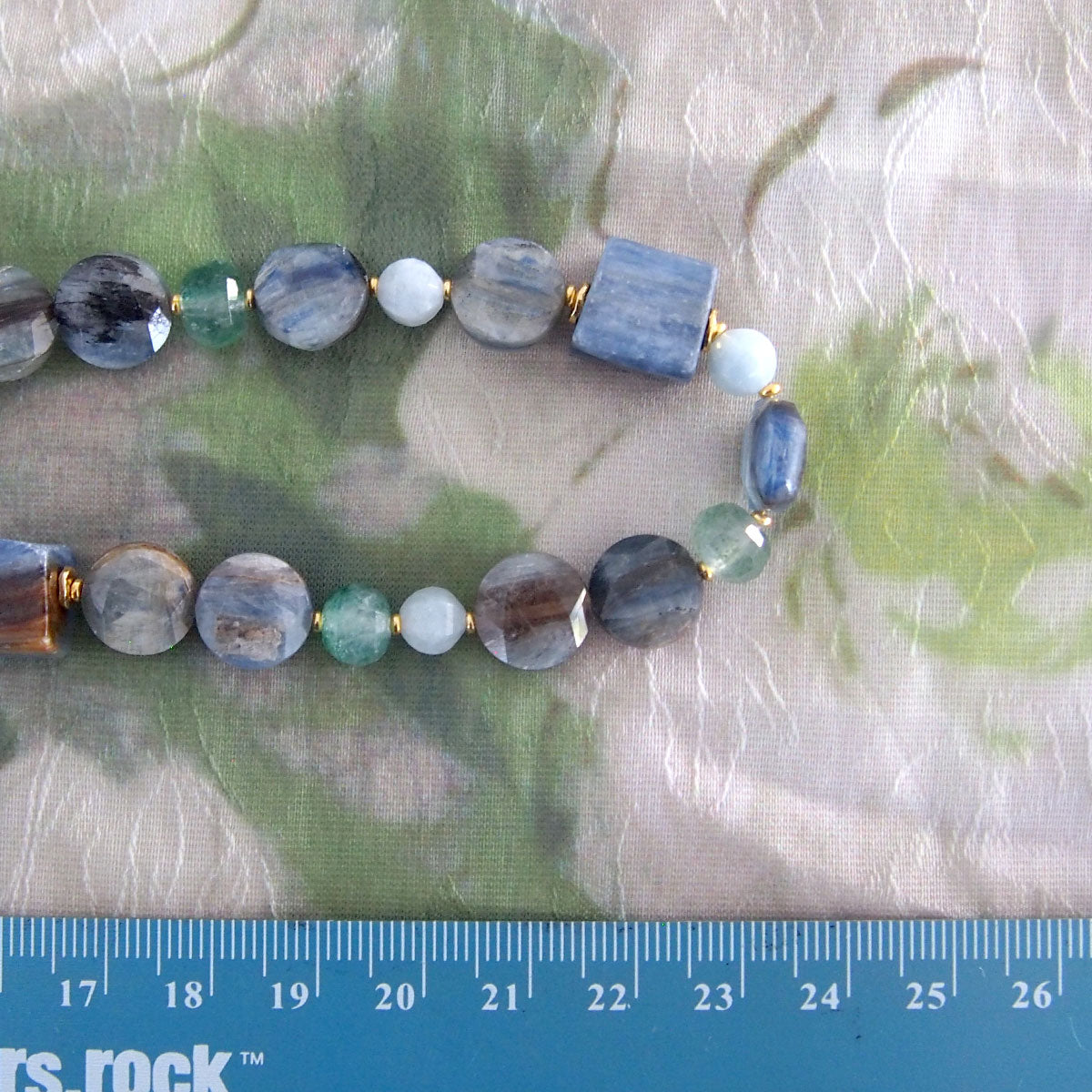 Kyanite, Aventurine, Beryl Necklace- Coastline