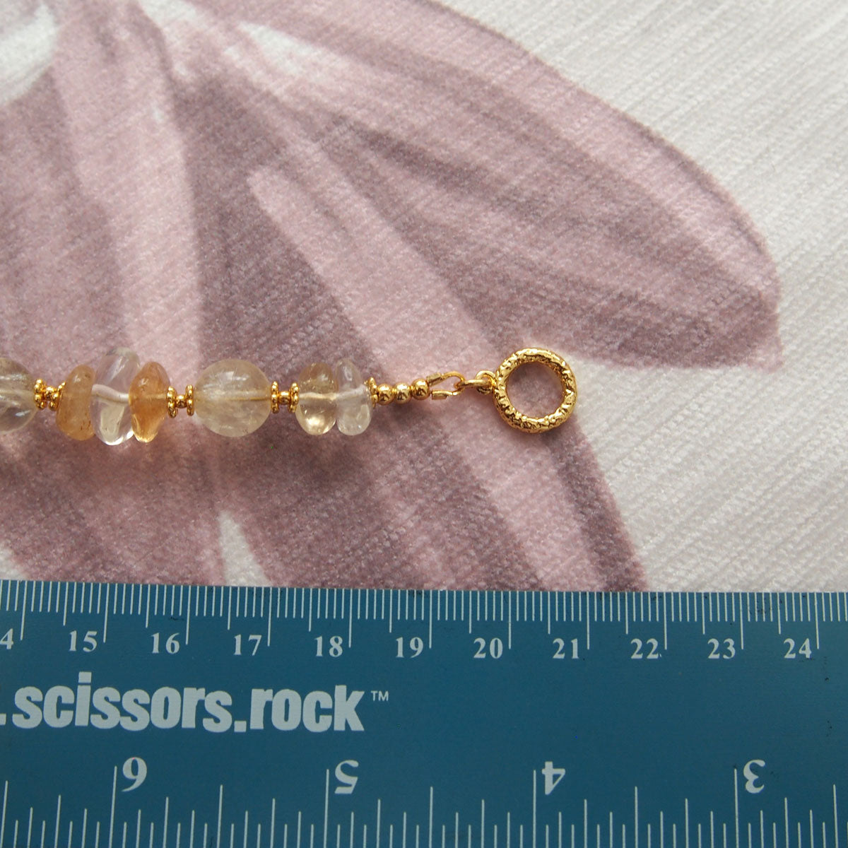 Citrine, Tiger’s eye, Fluorite Bracelet–Among the blooms