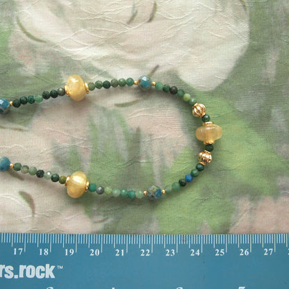 Lepidolite,  Apatite, Transvaal Jade Necklace- Vitality