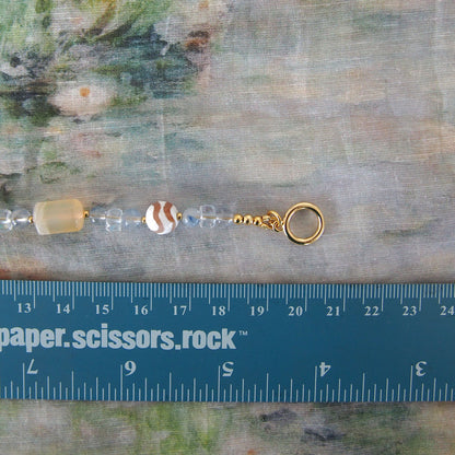 Agate, Rock Crystal, Dumortierite Quartz Bracelet- Source