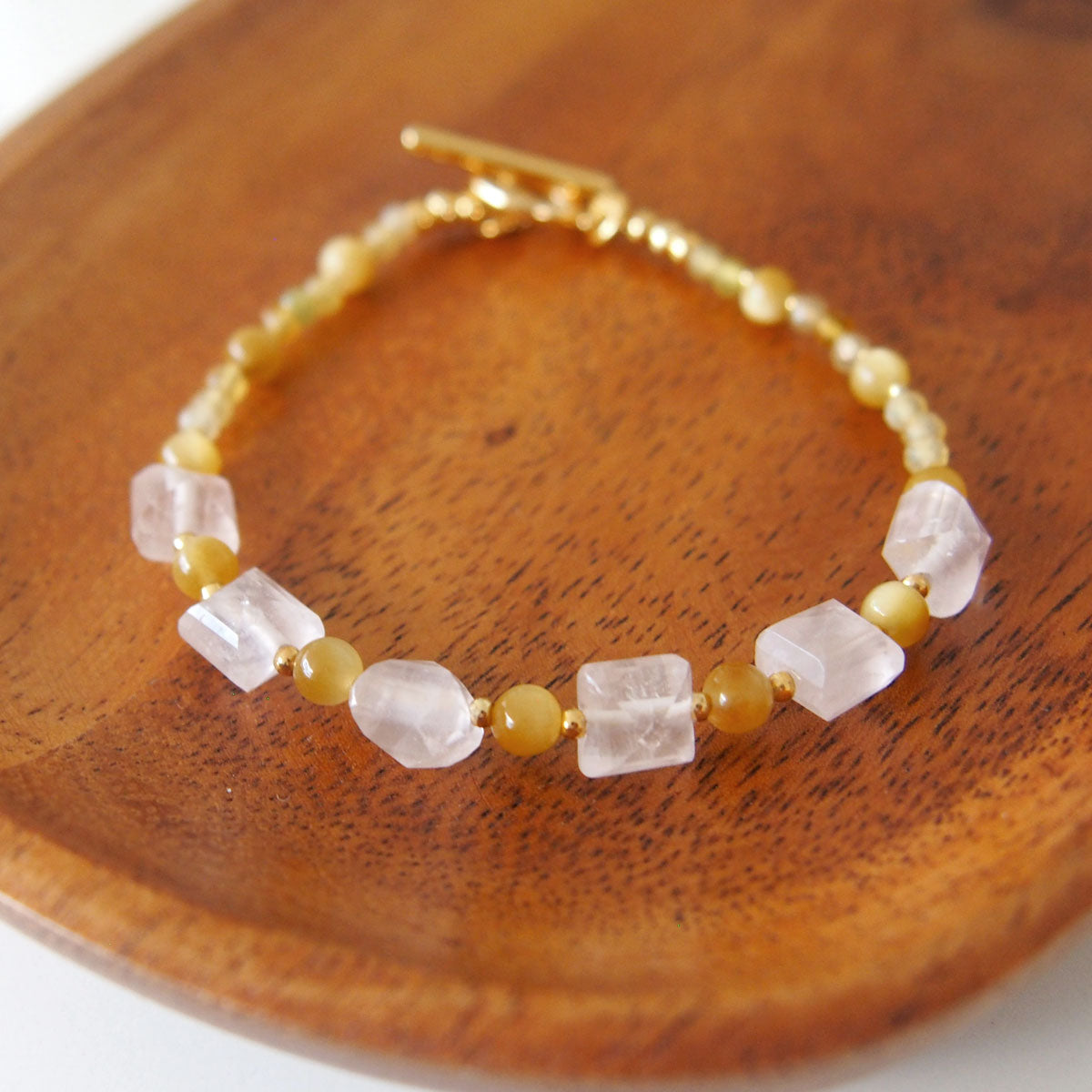 Rose Quartz, Tiger’s eye, Common Opal Bracelet- Energy