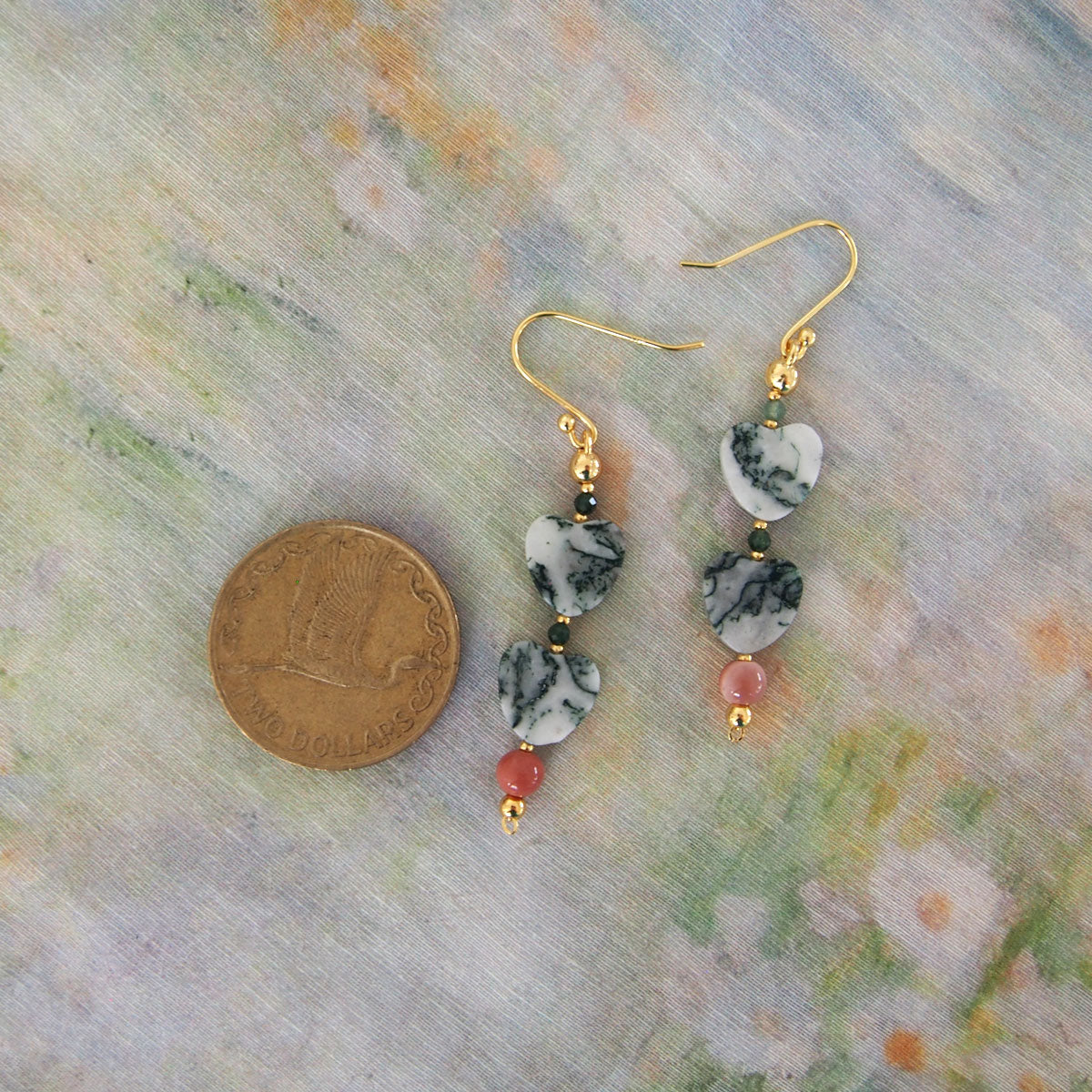 Dendrite, Alxa Agate, Agate Earrings- Mementos