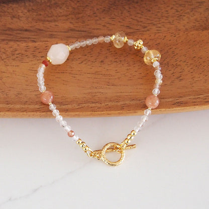 Aventurine, Citrine, Sunstone Bracelet- Sunset