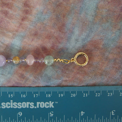 Amethyst, Prehnite, Rose Quartz, Citrine Bracelet- Wish