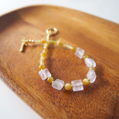 Rose Quartz, Tiger’s eye, Common Opal Bracelet- Energy
