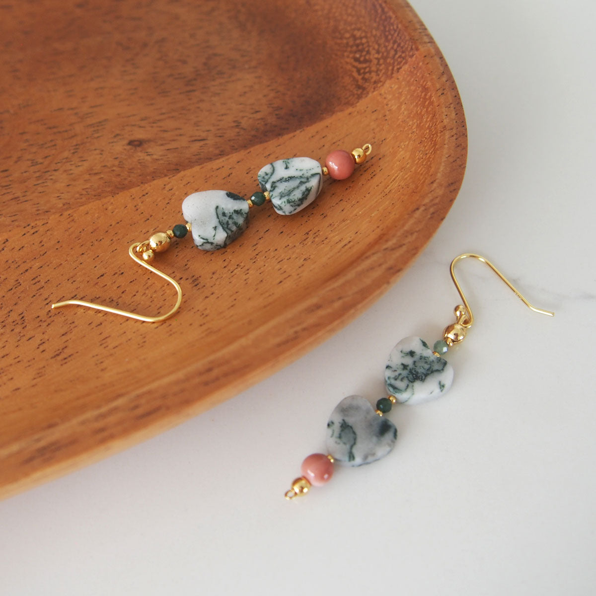 Dendrite, Alxa Agate, Agate Earrings- Mementos
