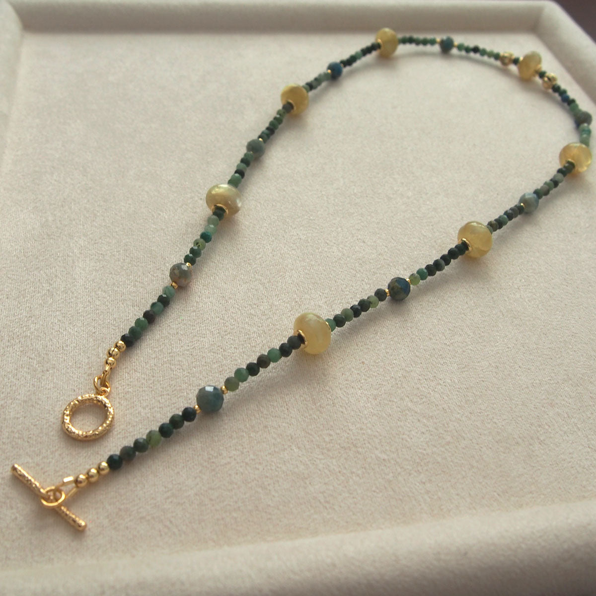 Lepidolite,  Apatite, Transvaal Jade Necklace- Vitality