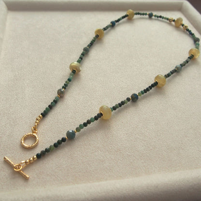 Lepidolite,  Apatite, Transvaal Jade Necklace- Vitality