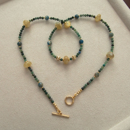 Lepidolite,  Apatite, Transvaal Jade Necklace- Vitality