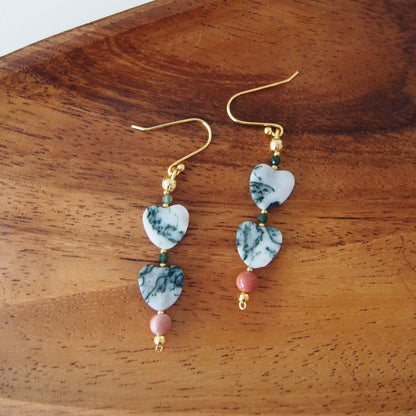 Dendrite, Alxa Agate, Agate Earrings- Mementos