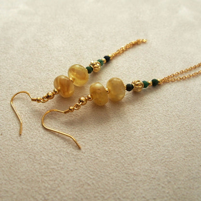Lepidolite, Transvaal Jade Earrings- Vitality