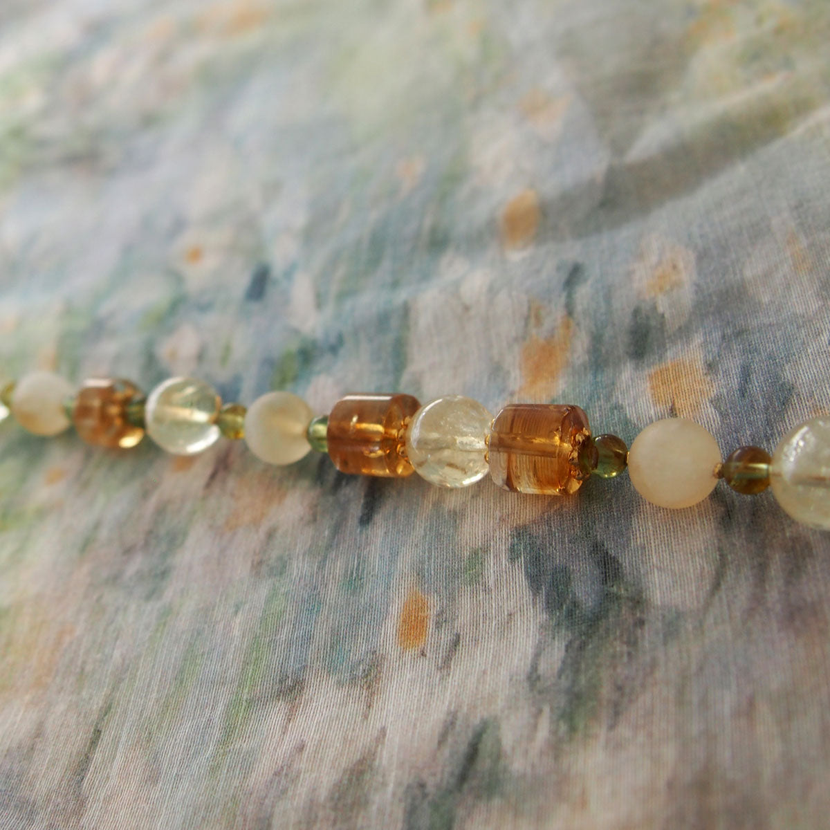 Citrine, Garnet(Green) Bracelet-Vitality