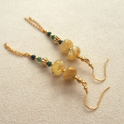 Lepidolite, Transvaal Jade Earrings- Vitality