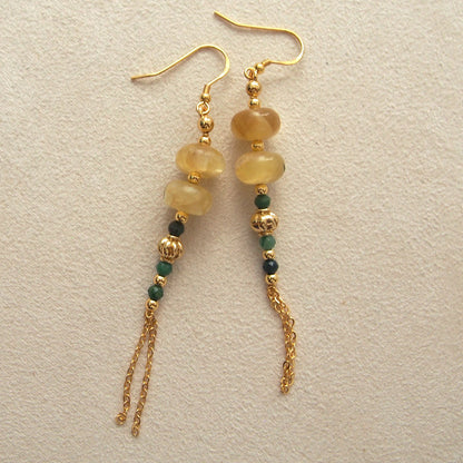 Lepidolite, Transvaal Jade Earrings- Vitality