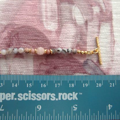 Rhodonite, Pearls, Morganite, Common Opal, Rhodochrosite Bracelet–Rosa multiflora