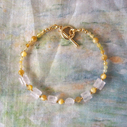 Rose Quartz, Tiger’s eye, Common Opal Bracelet- Energy