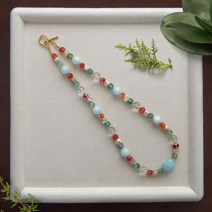 Beryl,  Rock crystal,  Agate Necklace- The Young at Heart