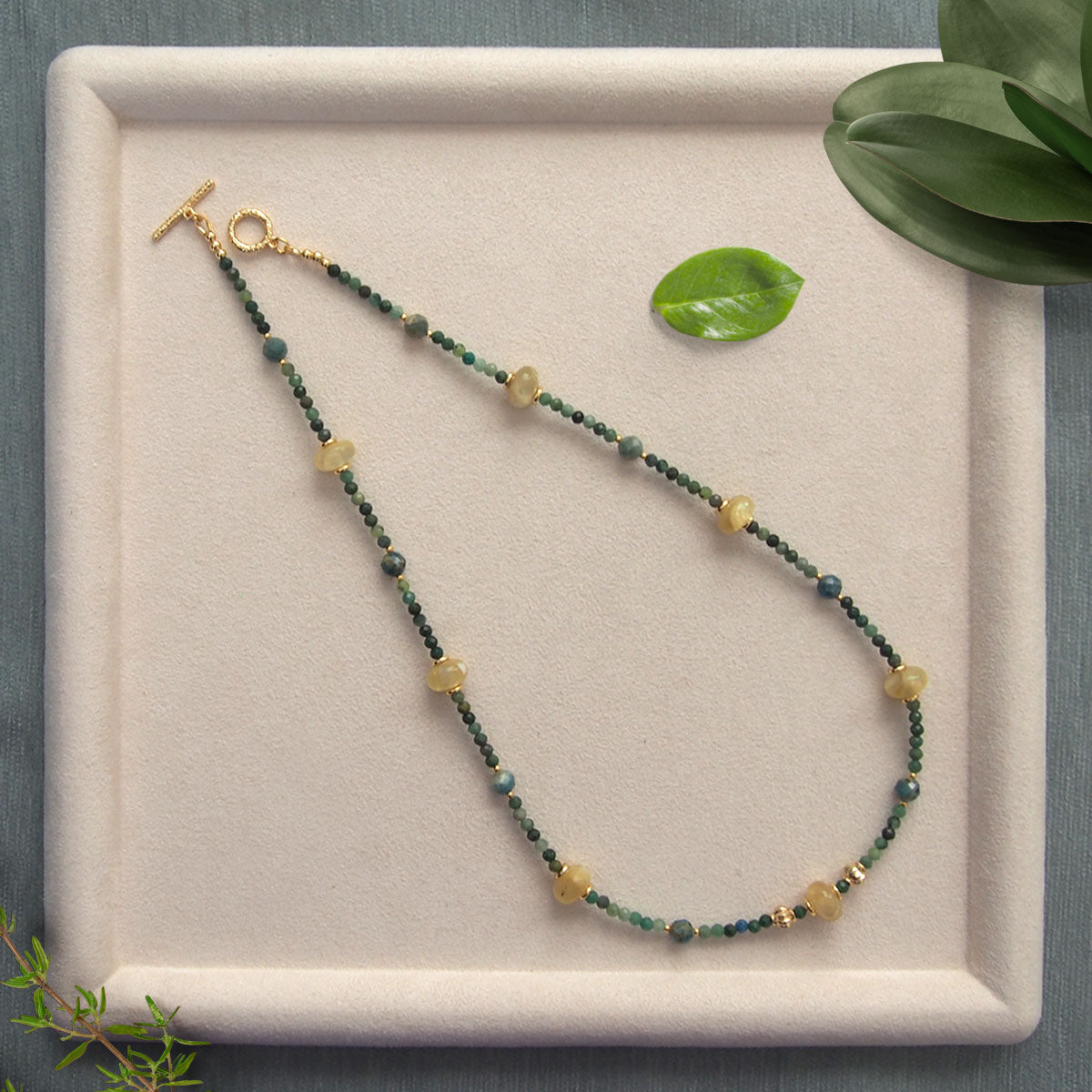 Lepidolite,  Apatite, Transvaal Jade Necklace- Vitality