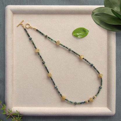 Lepidolite,  Apatite, Transvaal Jade Necklace- Vitality